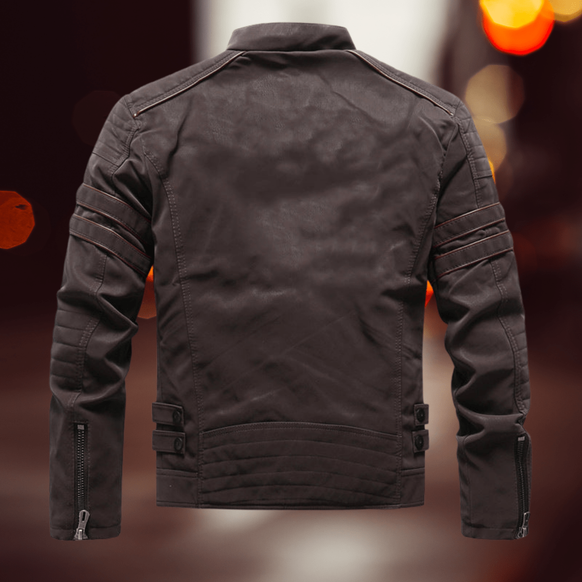 Giacca da uomo | Stile biker grintoso e pratici dettagli con zip