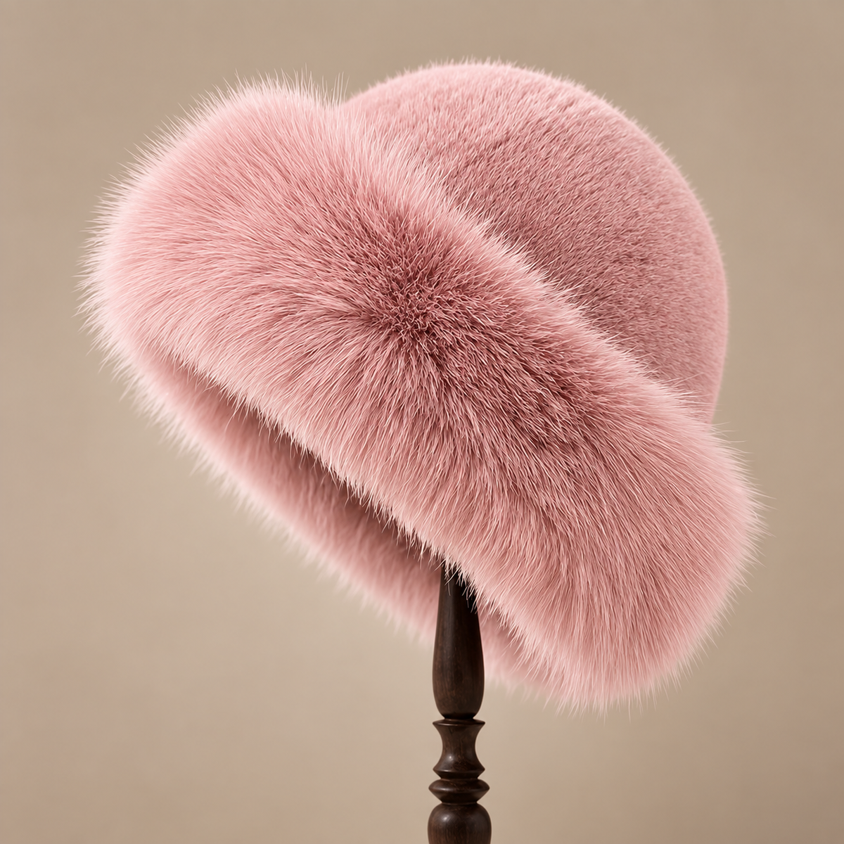 Cappello mongolo caldo in piuma di struzzo