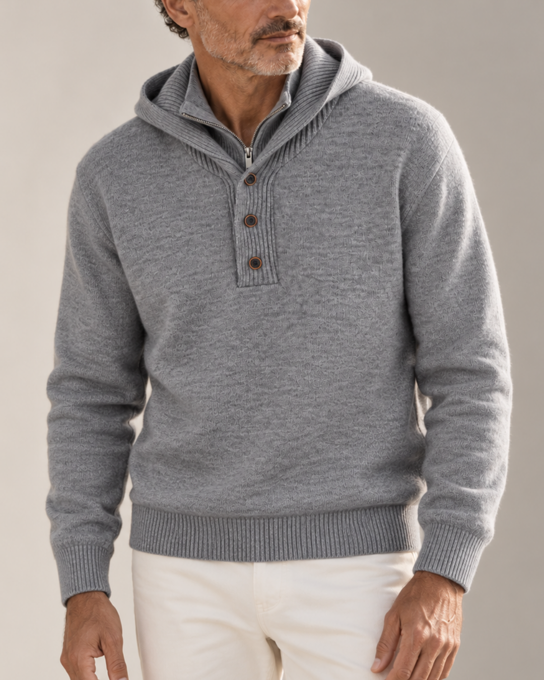 Maglione a collo alto con cappuccio Philip