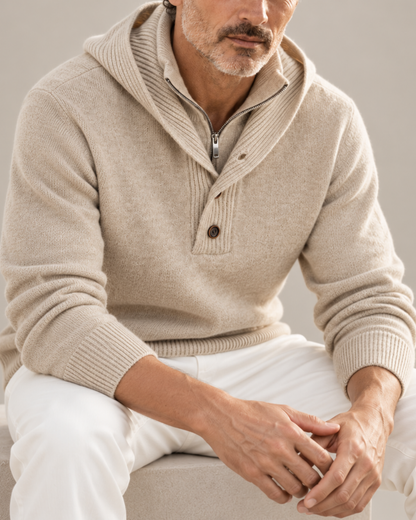 Maglione a collo alto con cappuccio Philip