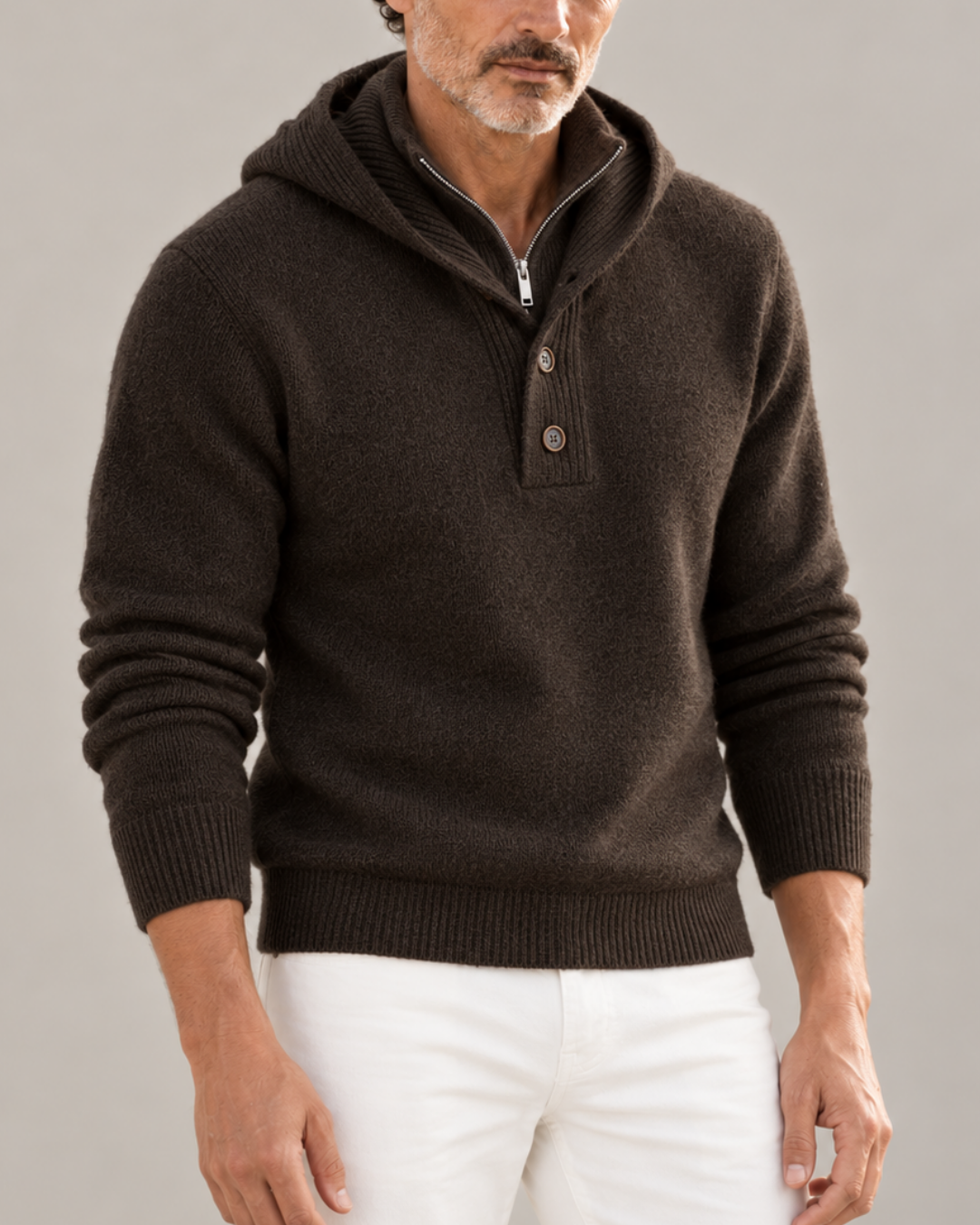 Maglione a collo alto con cappuccio Philip