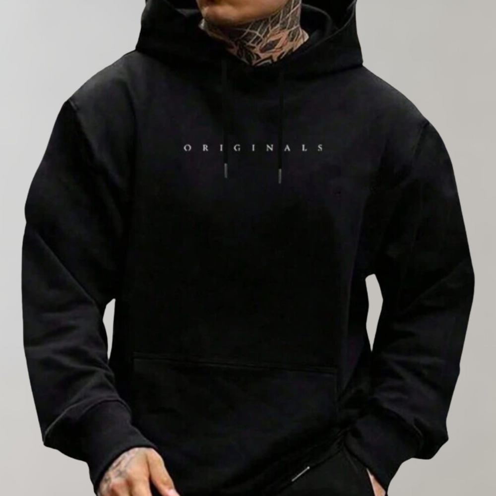 Felpa con cappuccio da uomo dal design moderno con scritta