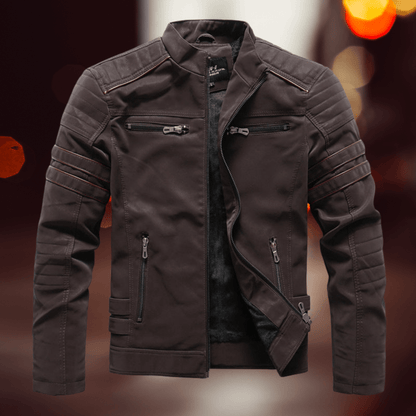 Giacca da uomo | Stile biker grintoso e pratici dettagli con zip