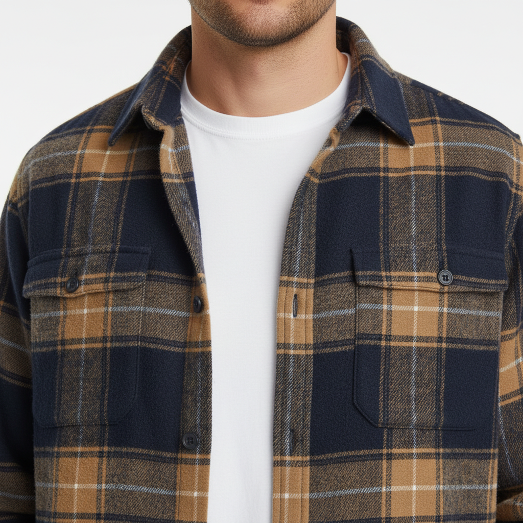 Camicia in flanella di cotone Rothwell Premium