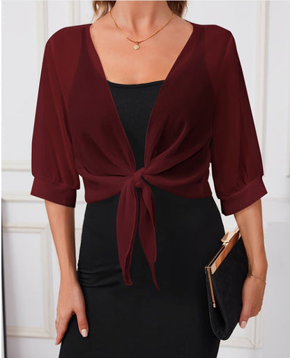 Blusa con sciarpa da donna