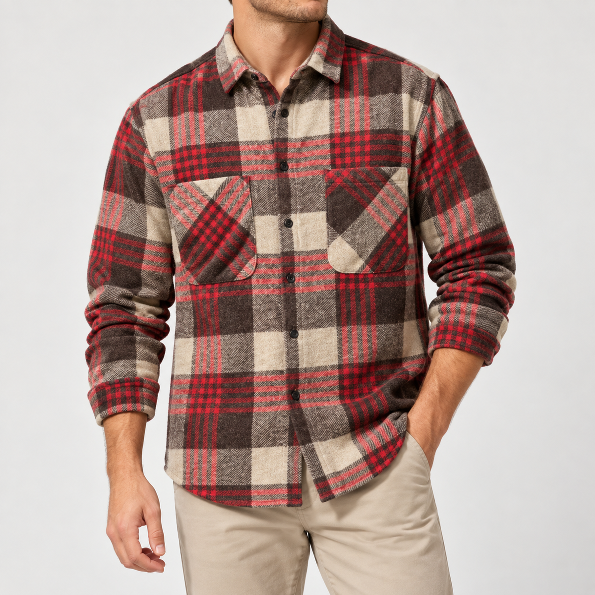 Camicia in flanella di cotone Rothwell Premium