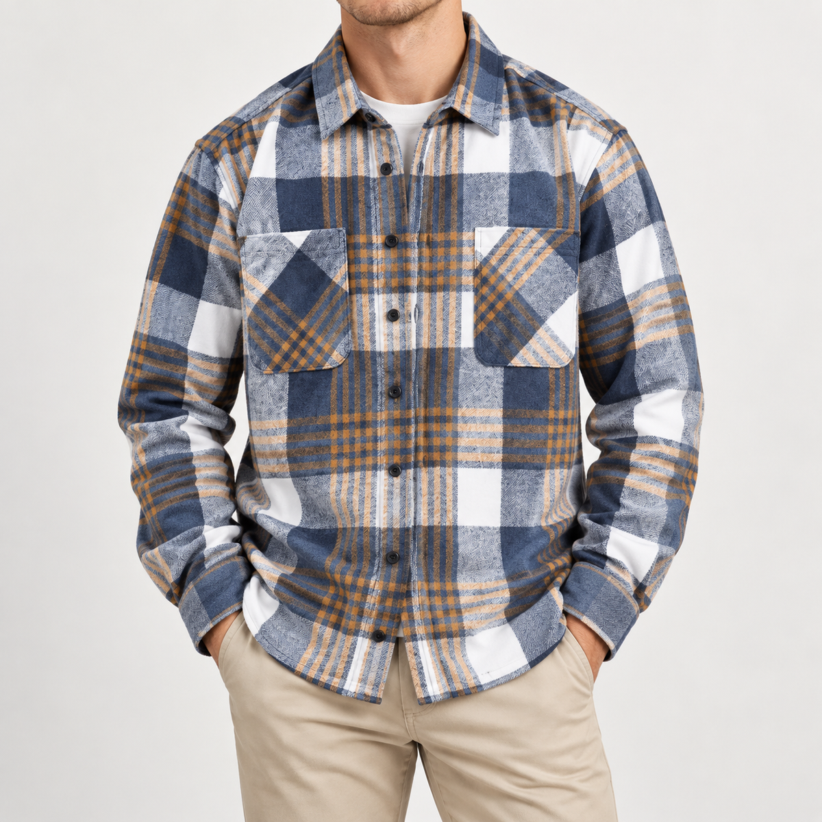 Camicia in flanella di cotone Rothwell Premium