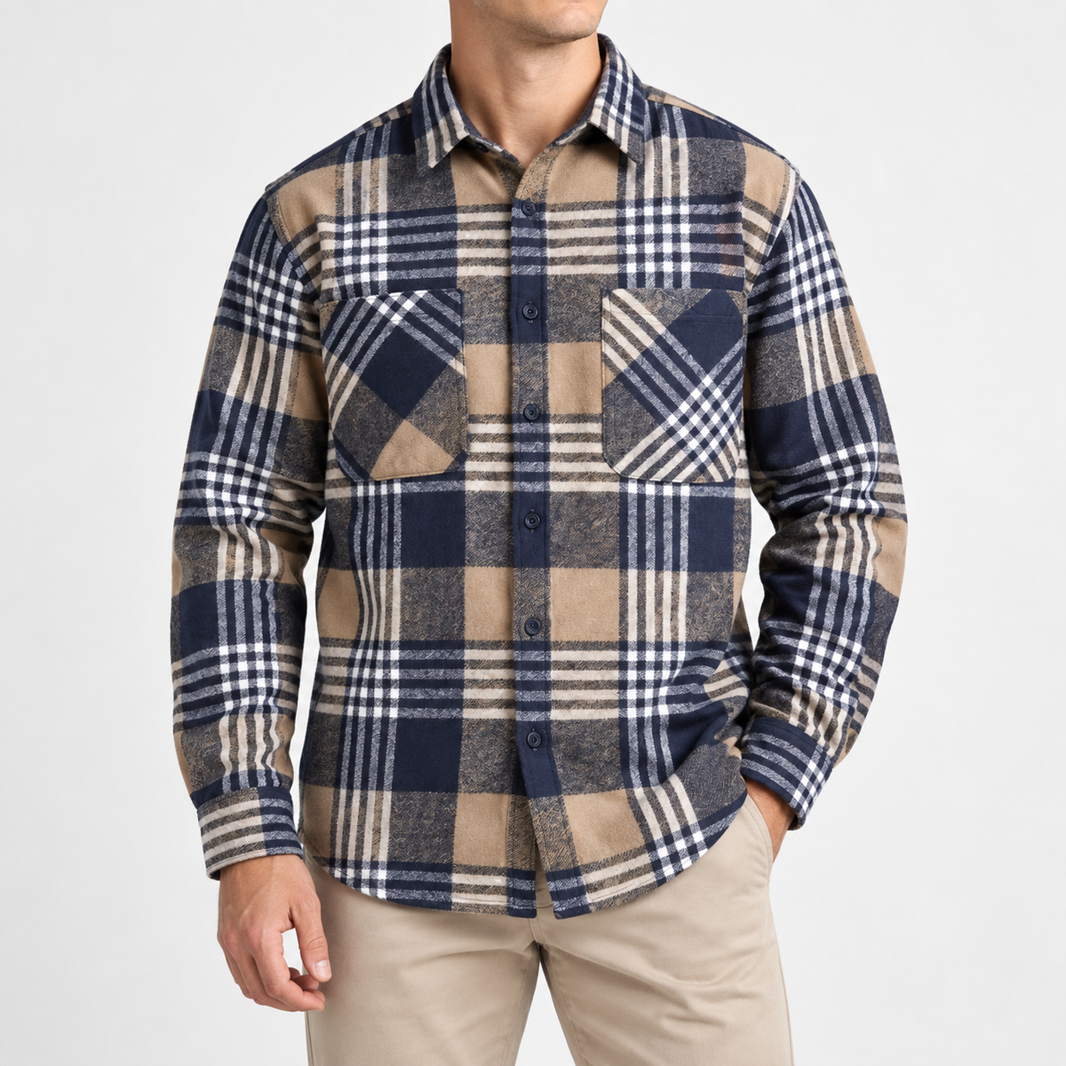 Camicia in flanella di cotone Rothwell Premium