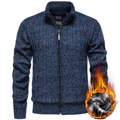 Cardigan da uomo | Lavorazione a trecce e colletto rialzato