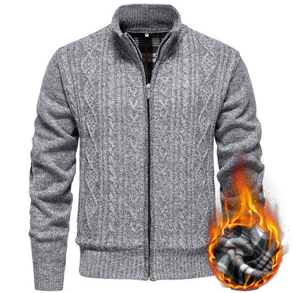 Cardigan da uomo | Lavorazione a trecce e colletto rialzato