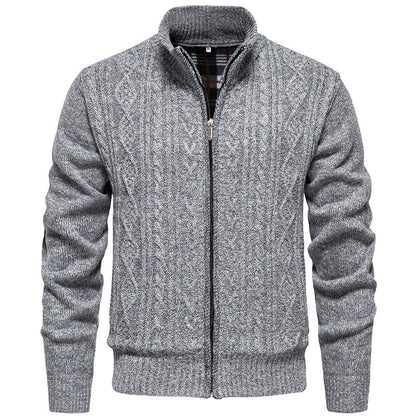 Cardigan da uomo | Lavorazione a trecce e colletto rialzato