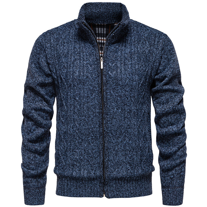Cardigan da uomo | Lavorazione a trecce e colletto rialzato