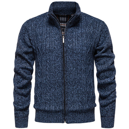 Cardigan da uomo | Lavorazione a trecce e colletto rialzato