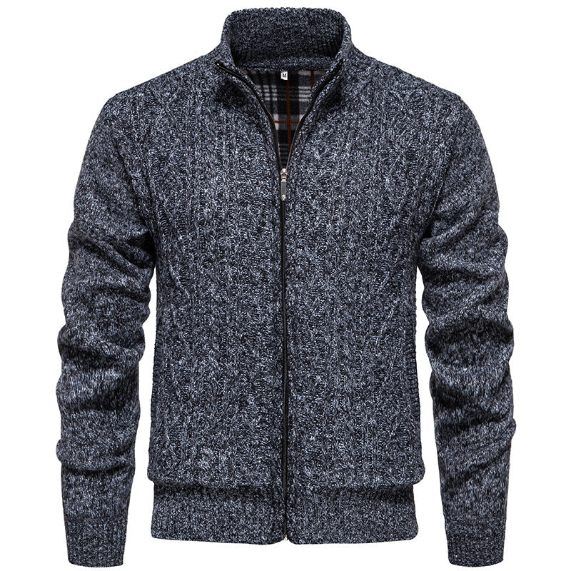 Cardigan da uomo | Lavorazione a trecce e colletto rialzato