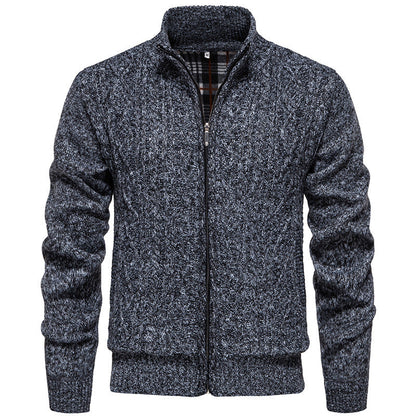 Cardigan da uomo | Lavorazione a trecce e colletto rialzato