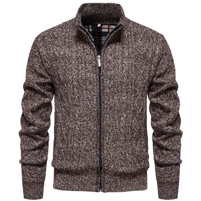 Cardigan da uomo | Lavorazione a trecce e colletto rialzato