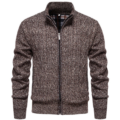 Cardigan da uomo | Lavorazione a trecce e colletto rialzato