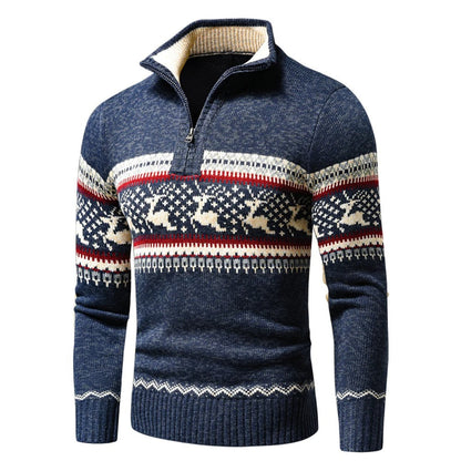 Maglione da uomo con mezza zip e calore regolabile