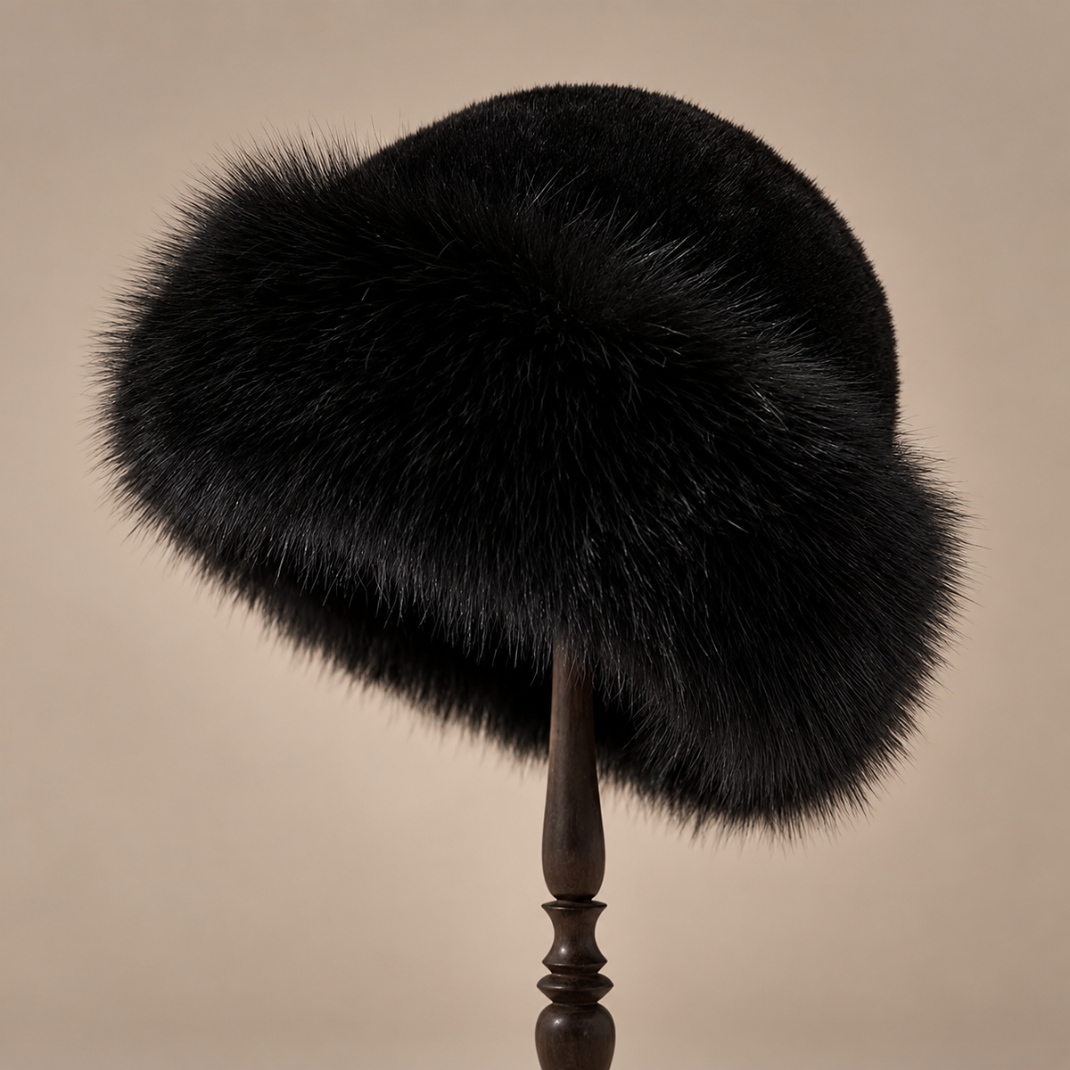 Cappello mongolo caldo in piuma di struzzo