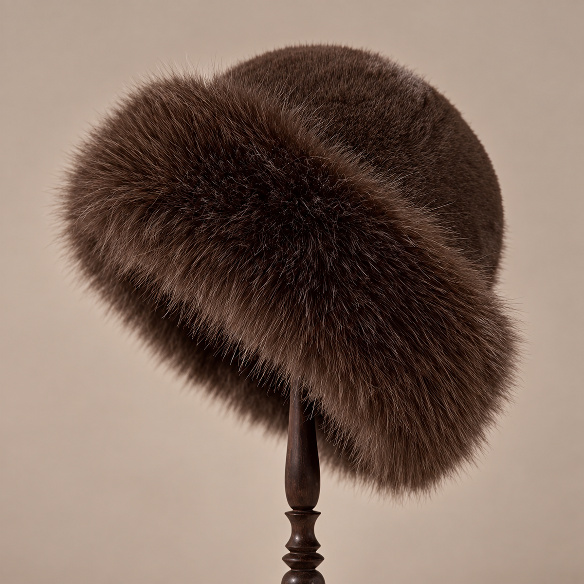 Cappello mongolo caldo in piuma di struzzo