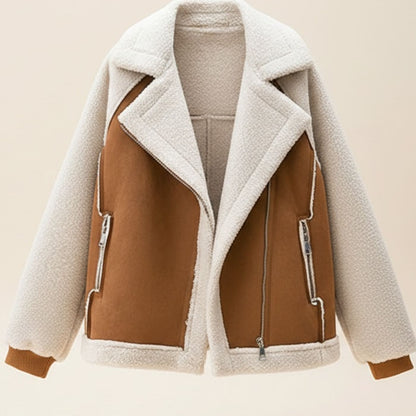 Giacca da moto in pelle di cammello