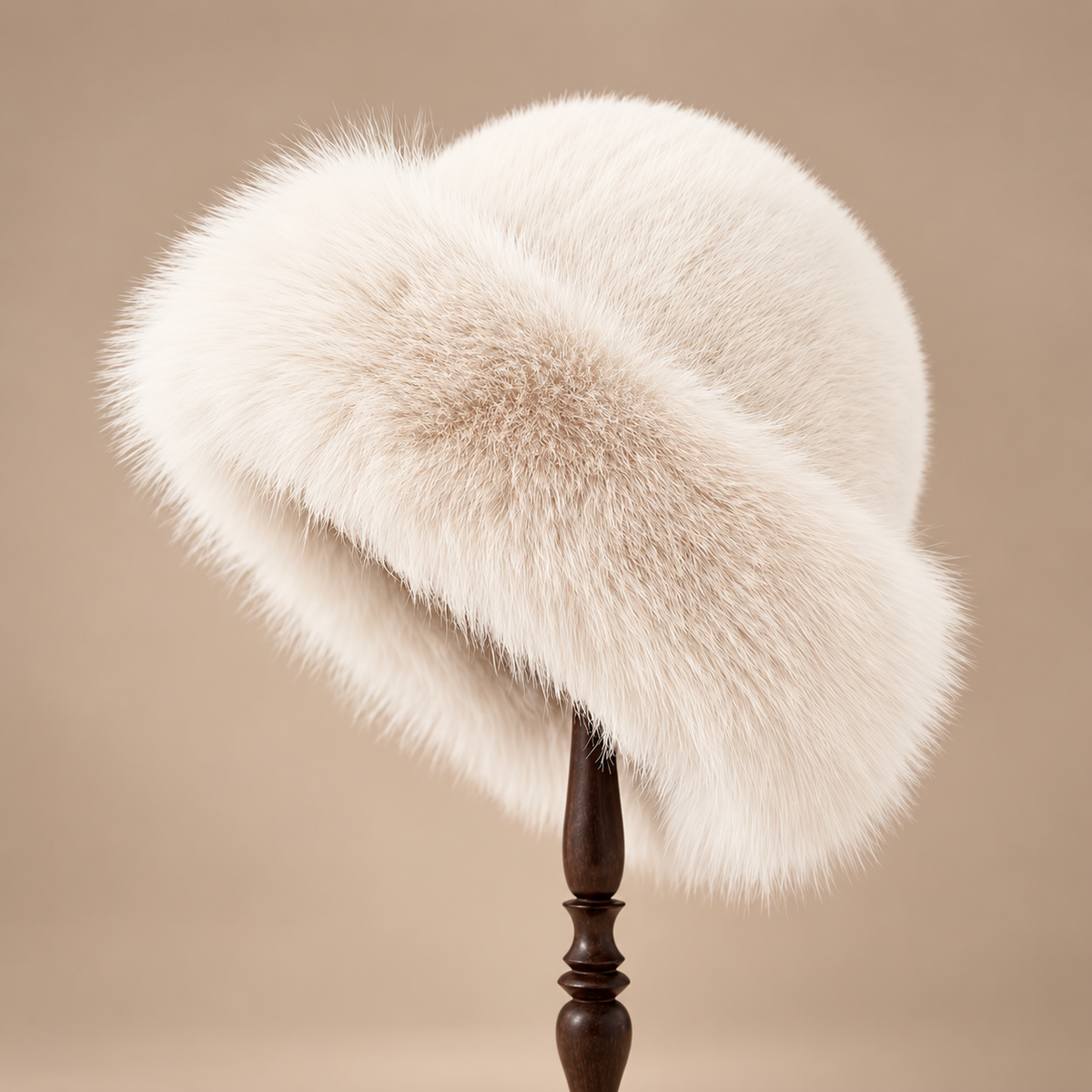 Cappello mongolo caldo in piuma di struzzo