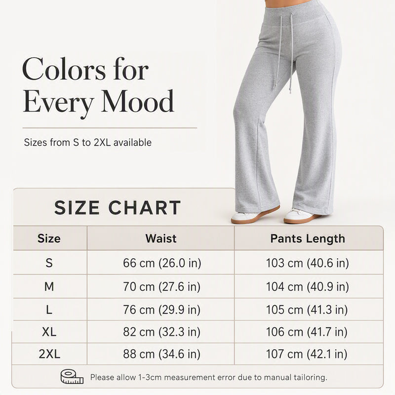 Pantaloni da donna a vita alta e a zampa larga