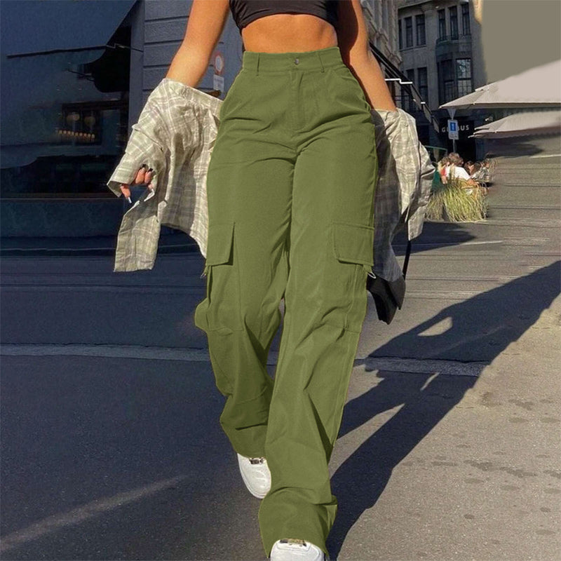 Pantaloni cargo eleganti e aderenti da donna