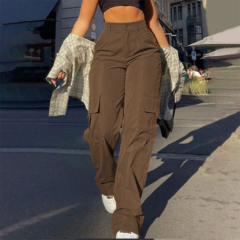 Pantaloni cargo eleganti e aderenti da donna