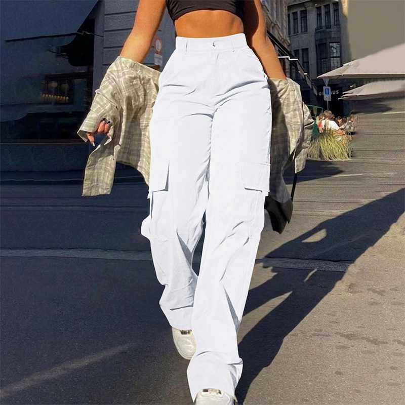 Pantaloni cargo eleganti e aderenti da donna