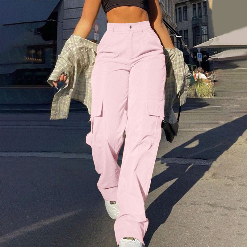 Pantaloni cargo eleganti e aderenti da donna
