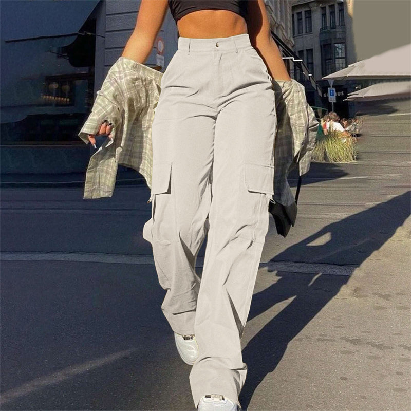 Pantaloni cargo eleganti e aderenti da donna