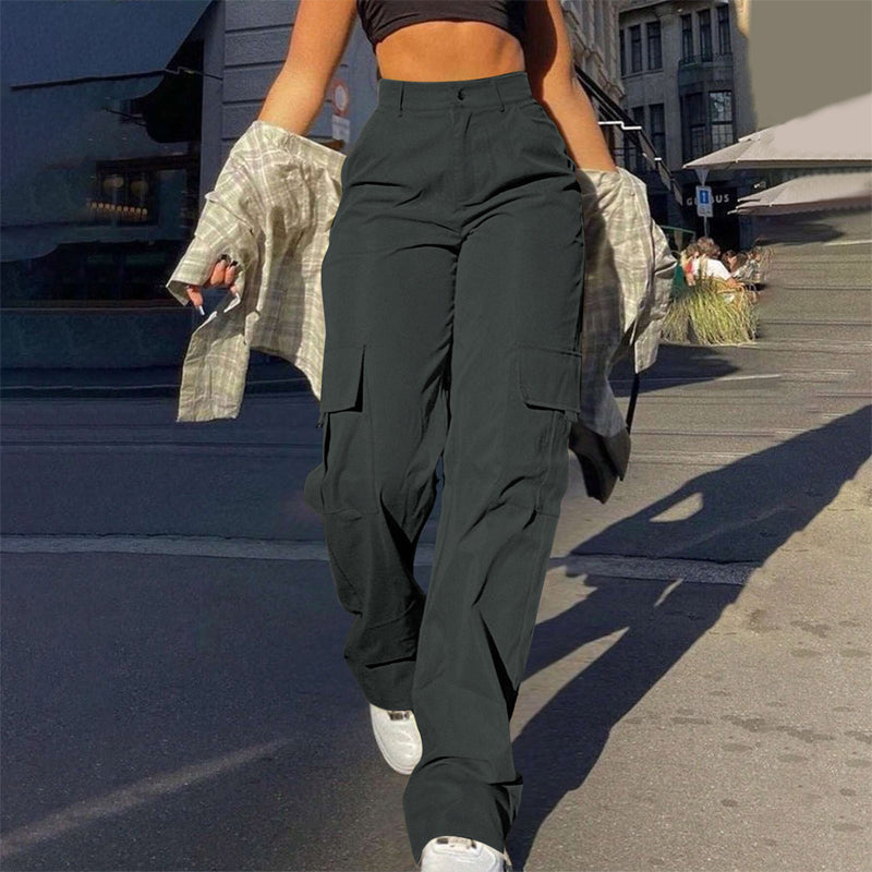 Pantaloni cargo eleganti e aderenti da donna