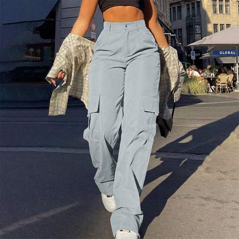 Pantaloni cargo eleganti e aderenti da donna