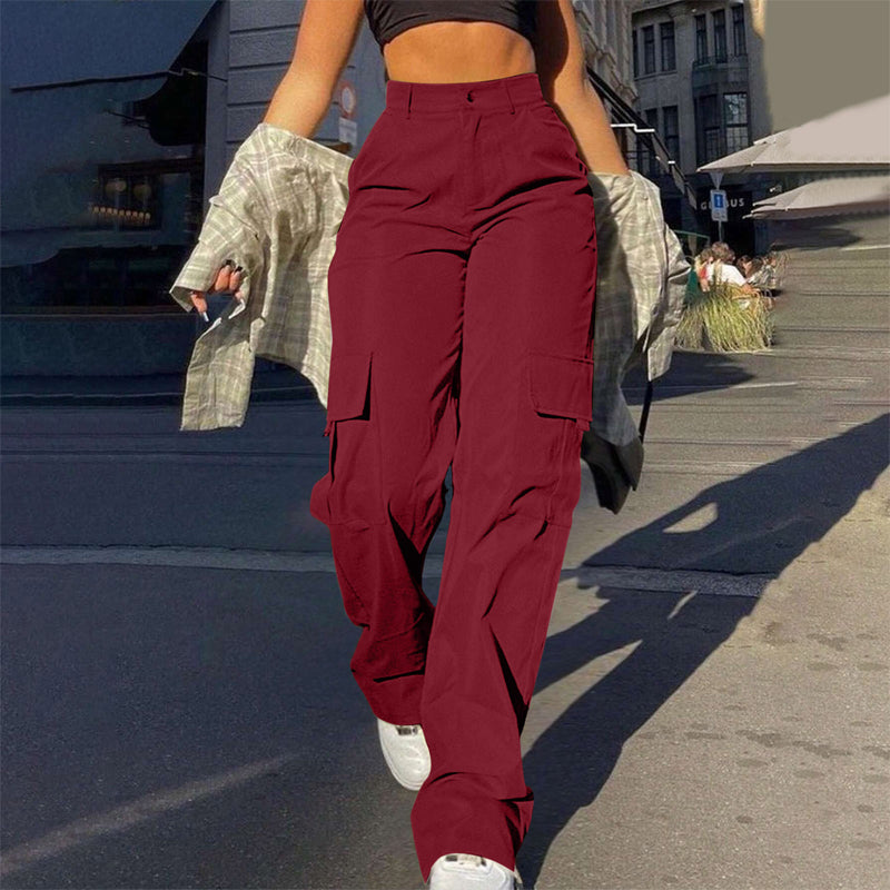 Pantaloni cargo eleganti e aderenti da donna