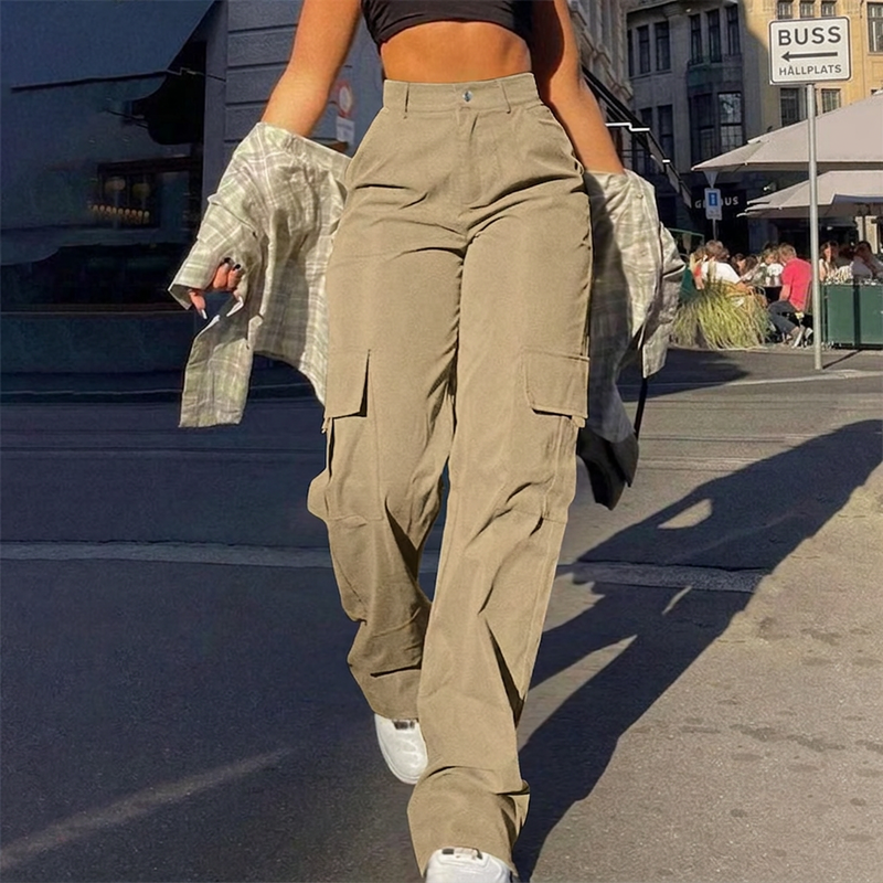 Pantaloni cargo eleganti e aderenti da donna