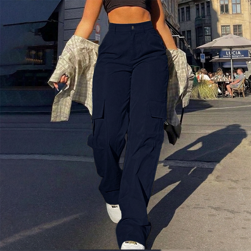 Pantaloni cargo eleganti e aderenti da donna